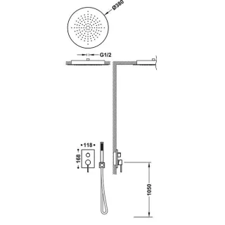 Tres Bausatz 2 Wege Unterputz Einhebelmischer Rapid box für die Dusche , 06238005 06238005