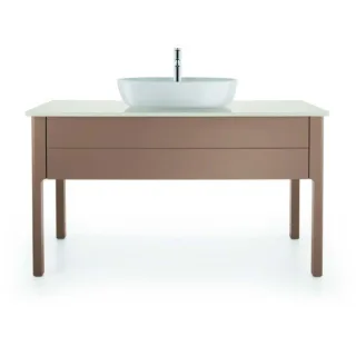 Duravit Luv Waschtisch-Unterschrank LU956105454 133,8x57x74,3cm, 1 Auszug, stehend, Mandel Seidenmatt