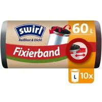 Swirl Müllbeutel Swirl® Fixierband-Müllbeutel 60 L Reißfest & Dicht