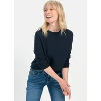 camel active Strickpullover aus Feinstrick Langarm Markenlogo