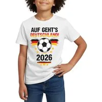 Spreadshirt T-Shirt Auf Geht's Deutschland 2026 Fußball Fan Kinder T-Shirt (1-tlg)