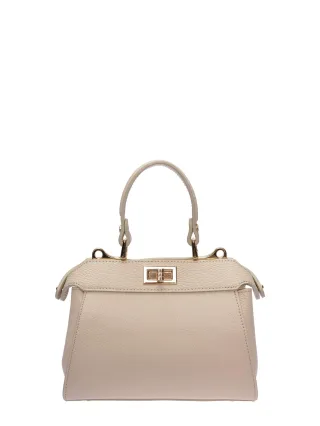 Roberta M Beige Rindsledertasche