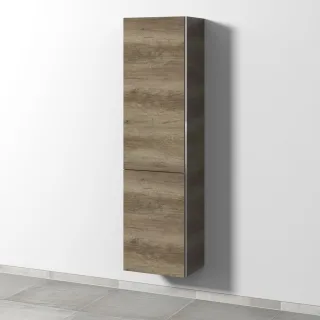 Sanipa 3way Stauraumschrank mit 1 Tür und 1 Wäschekorbklappe, Eiche-Nebraska BR18437