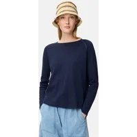 camel active Strickpullover mit Rundhalsausschnitt Langarm Markenlabel