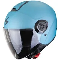 Scorpion Exo Motorradhelm Scorpion Exo-City II Solid Jethelm Matt-Himmelblau S (1er Set), jethelm für motorrad