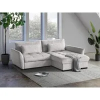 Beautysofa Ecksofa Caro, Lieferung beinhaltet die Einbringung in die Wohnung, 240 cm Corner Sofa, stilvoll Wohnzimmerecke, Bettfunktion