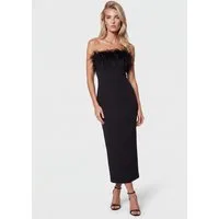 Apart Abendkleid mit Federboa
