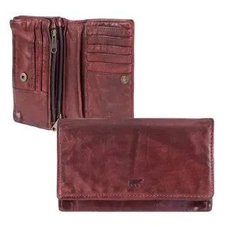 Geldbörse Damen Leder bordeaux mit vielen Kartenfächern (14) und RFID Schutz | Bear Design Portemonnaie Emma CL782