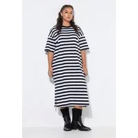 Studio Untold Midikleid Midi-Jerseykleid A-Linie Ringeljersey Halbarm