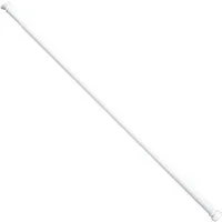 Ekershop Duschvorhangstange Alu Weiß Duschstange 140 - 250 cm Teleskopstange Klemmstange, Ø 28 mm, ausziehbar, kürzbar, geklemmt, Aluminium, für Duschvorhang ohne Duschvorhangringe, Antirutsch Pet, ohne Bohren