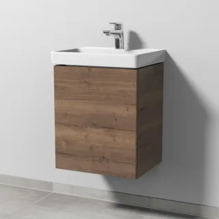 Sanipa 3way Waschtischunterbau zu Villeroy & Boch Avento Waschtisch mit 1 Tür, Eiche-Tabak SM61850