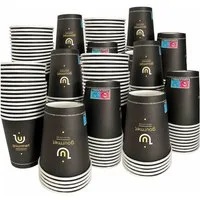 Intertan -1922- Coffee-to-go-Becher 200 Kaffeebecher To Go Pappe GOLD GOURMET 240ml, 200-tlg.