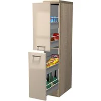Flex-Well Apothekerschrank Demi Apothekerschrank Küche - 30 cm breit - Kaschmir Glanz Sonoma Eich