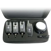 Behr elektronischer Bissanzeiger RedCarp N-Funkbissanzeiger-Set mit Zeltlampe 3+1 LED Alarm, (5-St. Bissanzeiger Set)