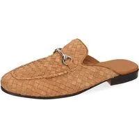 Melvin & Hamilton Clive 30 Leder-Pantoletten für Herren Pantolette Flache Absätze, Echtes Leder, Von Hand geflochten