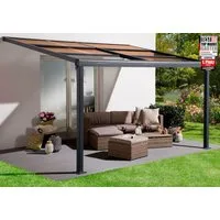 KONIFERA Terrassendach Barcelona Nova, BxT: 400x300 cm, Bedachung Doppelstegplatten, BxT: 400x300 cm