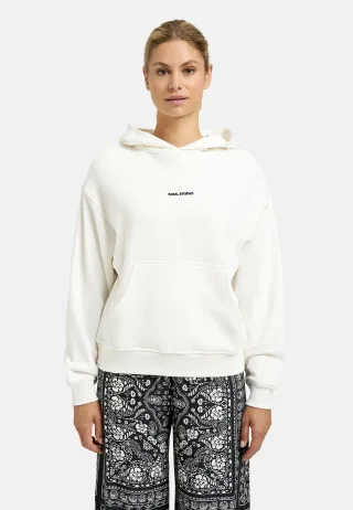 Smith&Soul - Relaxed Hoodie Paisley Patch offwhite - Gr. - S