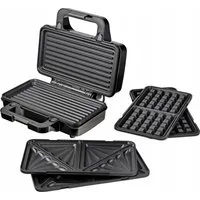 Lund 2-in-1-Sandwichmaker Grille-pain XXL 3 en 1 de 900 W, 900 W
