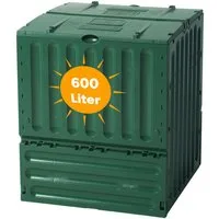 Yoursol Thermokomposter Eco-King Komposter für den Garten 600 L, Schnellkomposter Kunststoff, 600 l, Integriertes Belüftungssystem