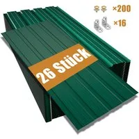 GIHAUVIA Trapezblech Trapezblech 26 Stück, 12m² Dachblech für Carport, Geräteschuppen., (26-St)