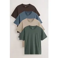Next T-Shirt Regular Fit T-Shirts, 4er-Pack (4-tlg)