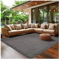 SIMPEX24 Outdoorteppich Unicolor, Rechteckig, Höhe: 3 mm, Teppich Wetterfest Waschbar Balkon, Garten, Terrasse und Küchenteppich