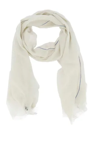 signe nature - Einfarbiger Schal beige/weiß - Gr. - OS