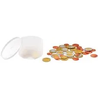 Wissner® aktiv lernen Lernspielzeug Spielgeld Münzen kleiner Satz (50 Münzen) (50-St), RE-Plastic®
