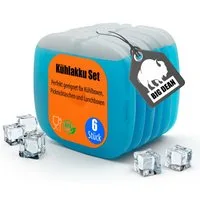 BigDean Kühlakku 6 Stück ideal für Kühltasche, Kühlboxen & Brotdosen BPA-frei, Handlich, Kompakt, Sorgt für Langhaltende Frische