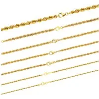 HOPLO Goldkette Goldkette Kordelkette Armkette Breite 2,2 mm 19 cm 585-14 Karat Gold, Made in Germany