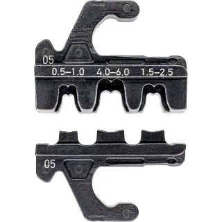 KNIPEX Crimpeinsatz für unisolierte, offene Steckverbinder (4,8 + 6,3 mm Steckerbreite) 40 mm - 973905