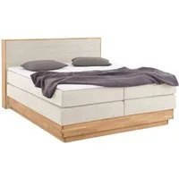 Home affaire Boxspringbett Cavan, Eiche, inkl. Bettkasten & Topper, verschiedene Härtegrade (auch H4)