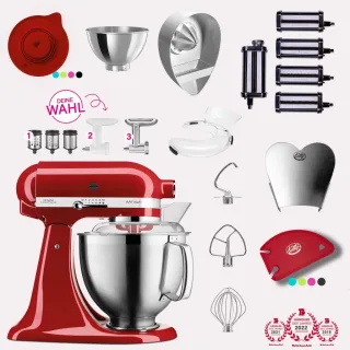 KitchenAid Artisan 4,8 Liter KSM185 Spar-Set Pasta Deluxe mit...