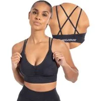 Smilodox Sport-BH Batik Acid Cross, Sport Bra mit V-Ausschnitt, Fester Halt Seamless Crop Top ohne Bügel Atmungsaktiv Bustier Sport Yoga Bra