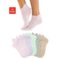 KangaROOS Sneakersocken Damen Sneaker Socken Kurze Socken Sportsocken Fitness Reisen Alltag (Packung, 10-Paar, Großpackung) mit erhöhtem Bündchen