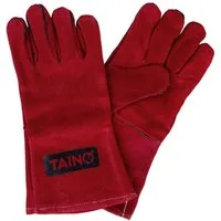TAINO Grillhandschuhe, Grillhandschuhe, Leder, hitzebeständig, Feuerfest bis 800 Grad