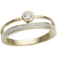 Firetti Fingerring Schmuck Geschenk Gold 333 Damenring Goldring, mit Zirkonia (synth)
