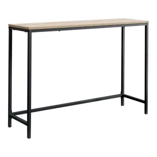 [en.casa] Konsolentisch, Schwarz, Eiche, Holzwerkstoff, Metall, Rechteckig, 100x80x30 cm, Wohnzimmer, Wohnzimmertische, Konsolentische