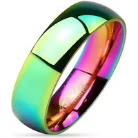 BUNGSA Fingerring 67 (21.3) Ring Regenbogen Bunt aus Edelstahl Unisex (Ring, 1-tlg), Damen Herren