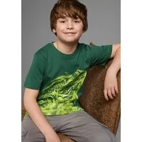 KIDSWORLD T-Shirt GECKO Kurzarm, Basic-Passform, bedruckt, Rundhalsausschnitt