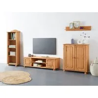 OTTO home Wohnwand Mette, (3-St), 1 Midischrank, 1 Bücherregal und 1 Lowboard ohne Wandboard