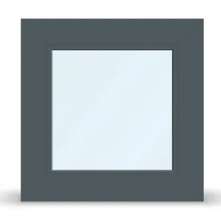Fenster zweifarbig, Anthrazit außen, Weiß innen, Kunststoff, aluplast IDEAL 4000, 600 x 600 mm, individuell konfigurieren