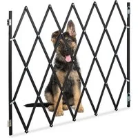 relaxdays Universalschutzgitter Ausziehbares Hundeabsperrgitter schwarz