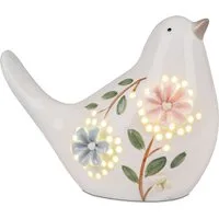 formano Dekofigur Blumendekor, mit Timerfunktion, Weiß, Blumen, H: 12cm