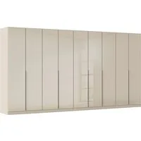 OTTO home Drehtürenschrank Kleiderschrank Kleiderschränke Schrank Garderobe AGORDO mit Glasfront (in zwei Griff-Farben, Breiten 91-405 cm) durchdachte Innenausstattung, in 8 Breiten und 2 Höhen MADE IN GERMANY