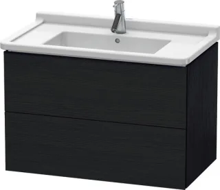 Duravit L-Cube Waschtischunterbau wandhängend Eiche Schwarz Matt 820x469x558 mm - LC626501616 LC626501616