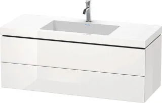 Duravit L-Cube c-bonded Set wandhängend Weiß Hochglanz 1200x480x500 mm - LC6929O8585 LC6929O8585