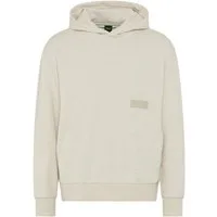 BOSS GREEN Kapuzensweatshirt Rippbündchen, Relaxed Fit, Baumwollmischung
