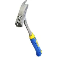 S&R Latthammer 600 g Kopfgewicht, Fiberglasstiel, magnetischer Nagelhalter (1-St), aus geschmiedeter Stahl, rutschfester vibrationshemmender Griff