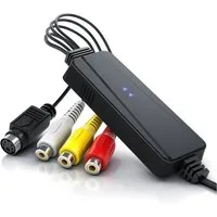Aplic Video Grabber Audio- & Video-Adapter USB Typ A, S-Video, Composite CVBS, Cinch zu USB 2.0 Typ A Stecker, S-Video Buchse (Mini-DIN 4), Composite CVBS Buchse, Cinch Buchse, USB Videograbber Audio Video Konverter, PAL NTSC Videos digitalisieren